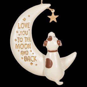 Dog Ornament - Love You To The Moon And Back